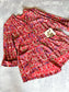 Vintage 1940s Cold Rayon Smock Top - VOLUP Rich Jeweltone Loungewear Blouse Shirt Jacket Size L - XL