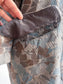 Vintage 1950s Tapestry Coat - Volup! Blue + Neutral Gray Taupe Woven Swing Coat Size L to XL