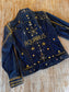 Rare Vintage 1970s Levi's Type III Denim Jacket - Deadstock + Custom Embellished w Studs "Aquarius" Trucker Size M