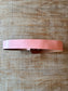 BELTOPIA! Vintage 1980s does 1950s Pastel Pink Belt - Wide Contour Cincher w Heavy Chrome Hardware Size L