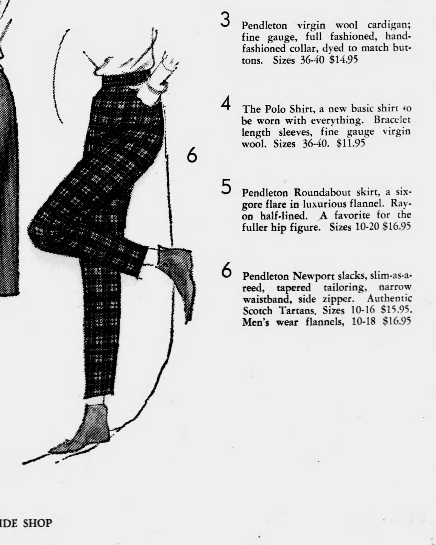 Vintage 1950s to 1960s Pantsuit - Pendleton Wool Plaid Sporty Jacket + Cigarette Pants Rare Knitwear Size S to M
