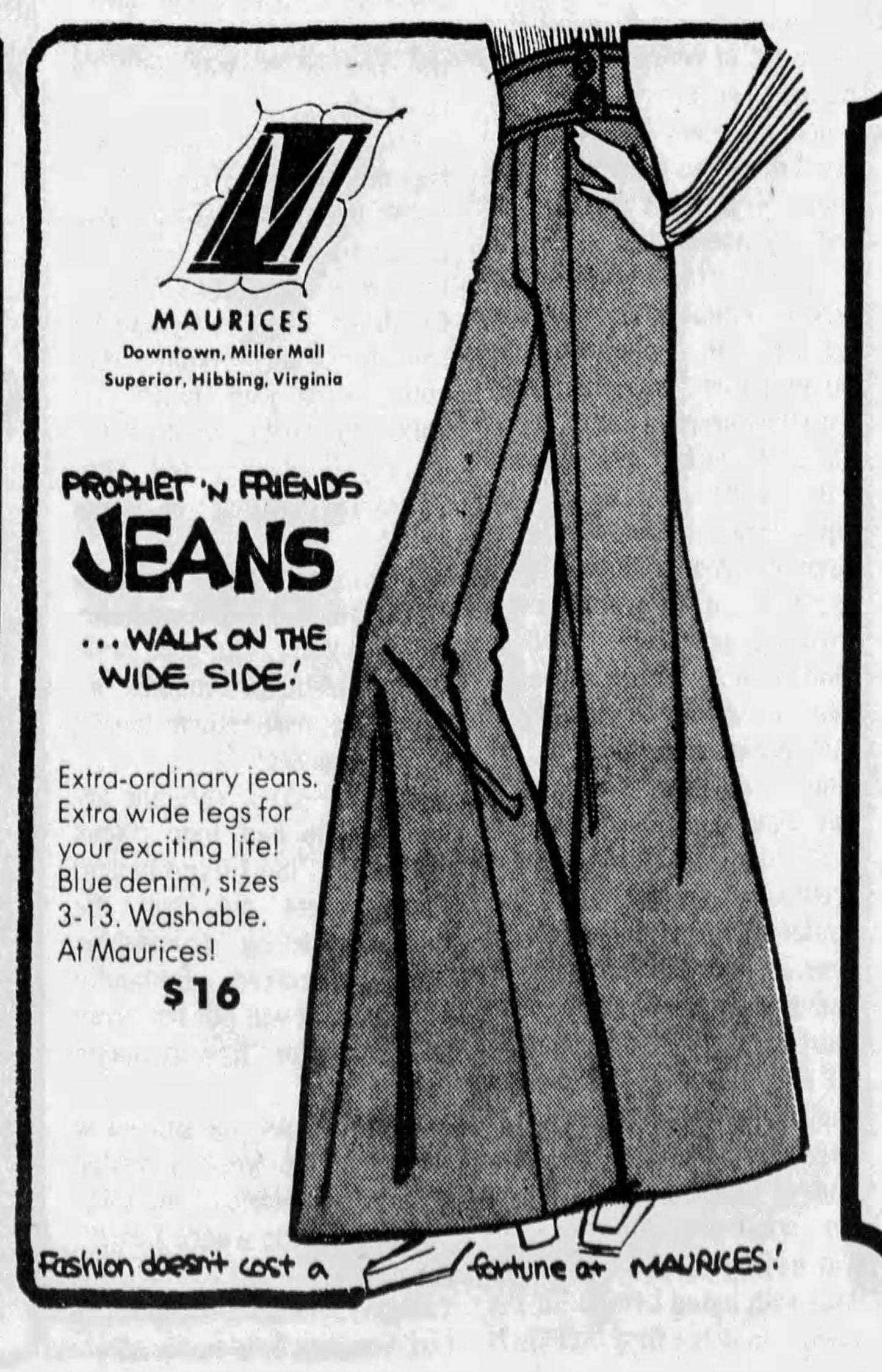 Vintage 1970s Denim Jeans - MEGA BELL BOTTOMS Light Wash Prophet and Friends 1974 Documented Pants W26"