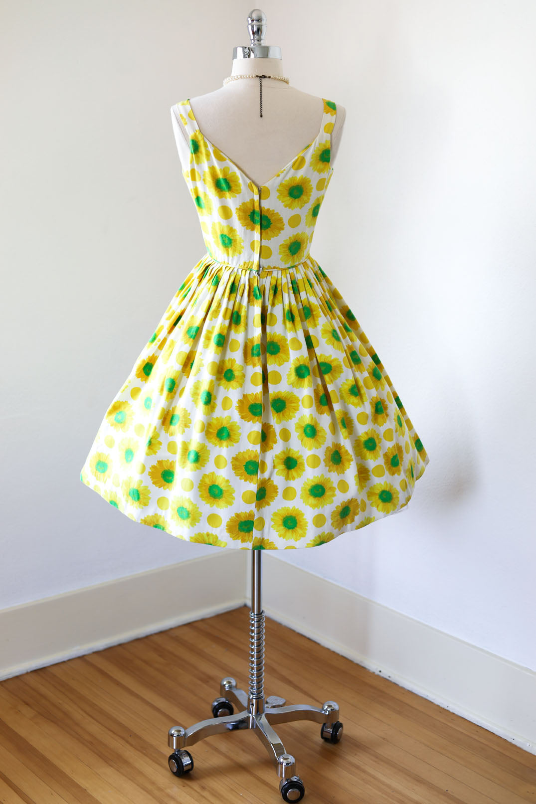 Lemon Retro 50's Flared A Line Dress With Sleeves Regular & Plus Size -  Leopard & Lace Australia