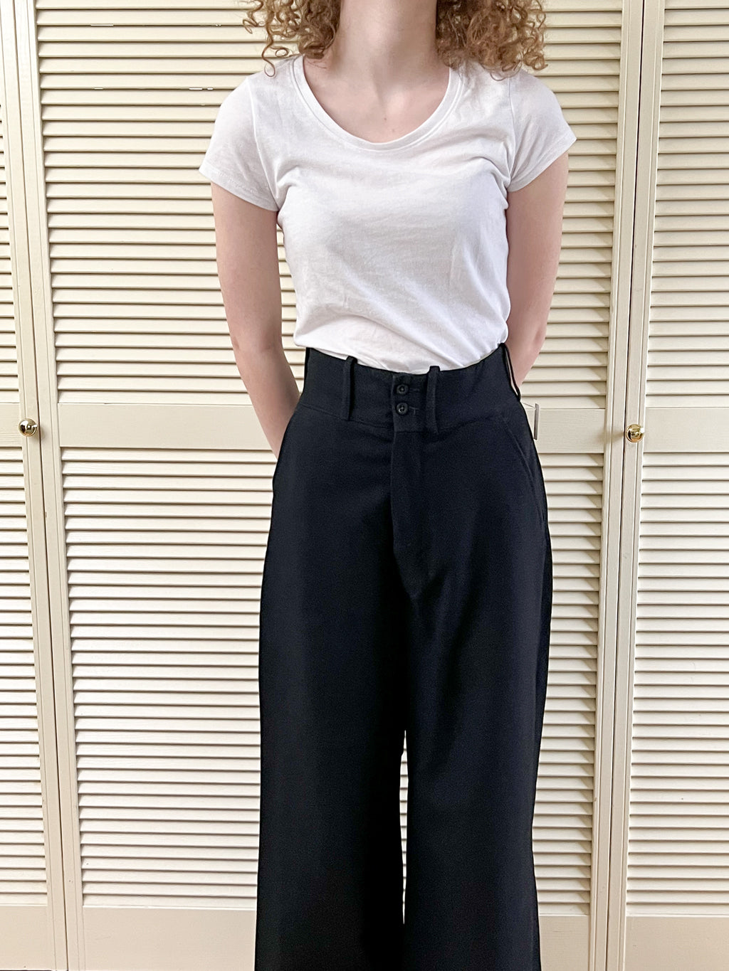 Vintage 1940s Rare British Navy Military Wool Twill Sailor Pants w Mega  Wide Legs - Choose Your Size