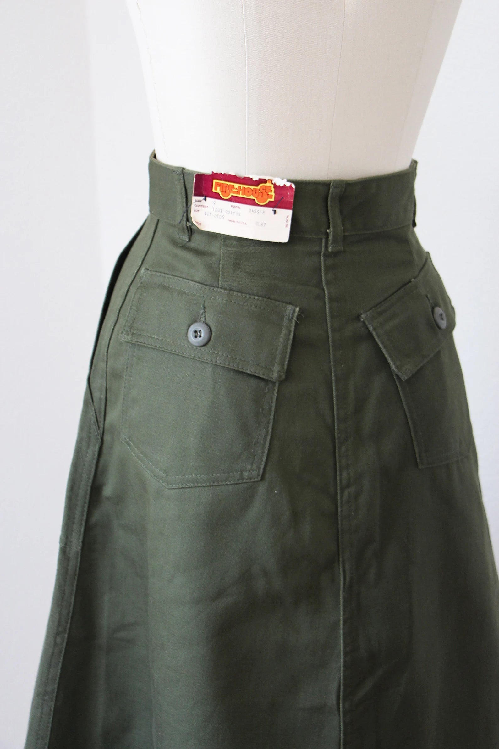 Olive green skirts shop 70s