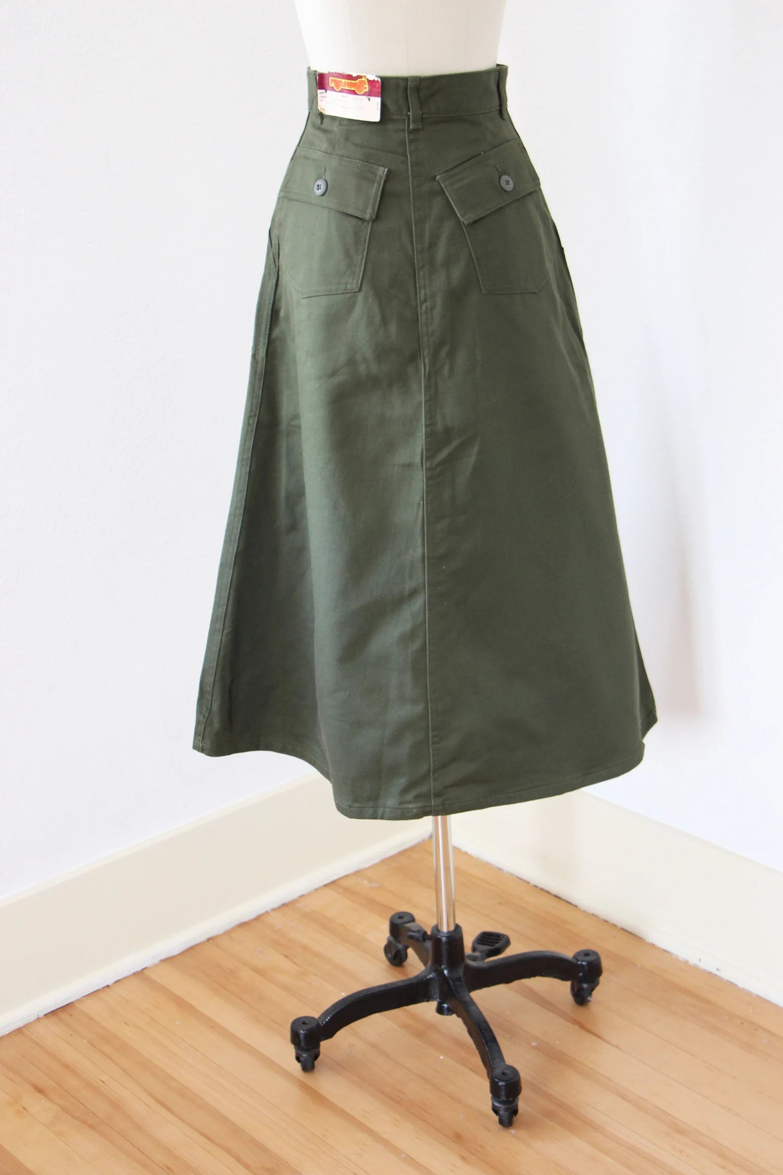 Olive green skirts sales 70s
