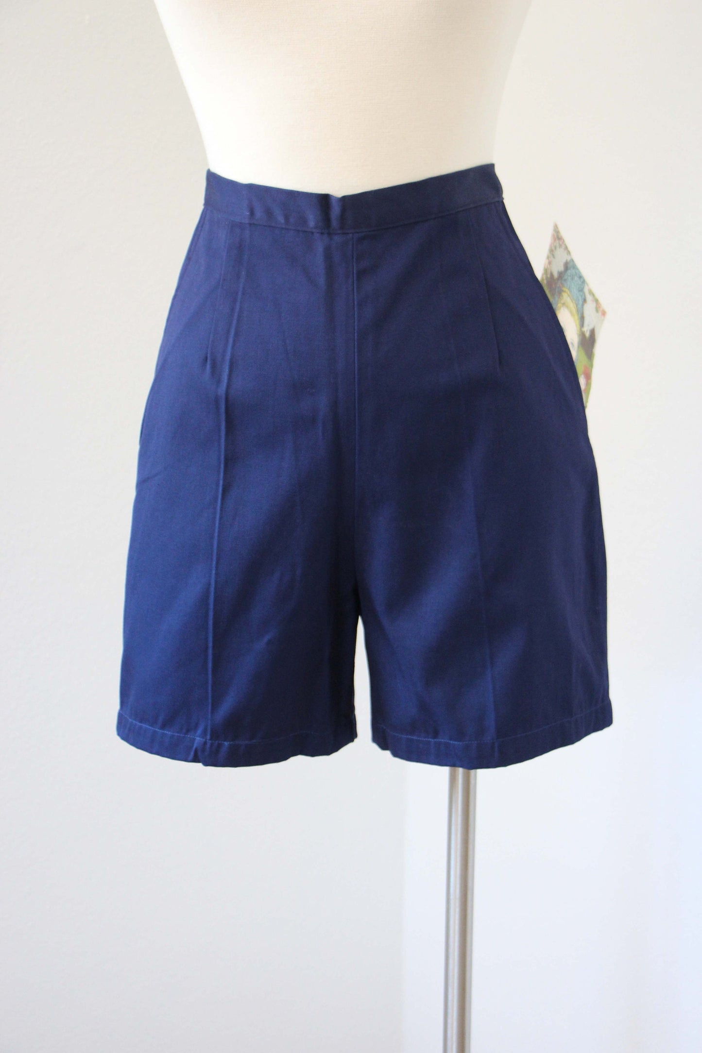 Vintage 1960s Gym Shorts - Deadstock Moonrise Kingdom Sporty Rear Zip Cotton Blend Twill w Pockets - Choose Your Pair!
